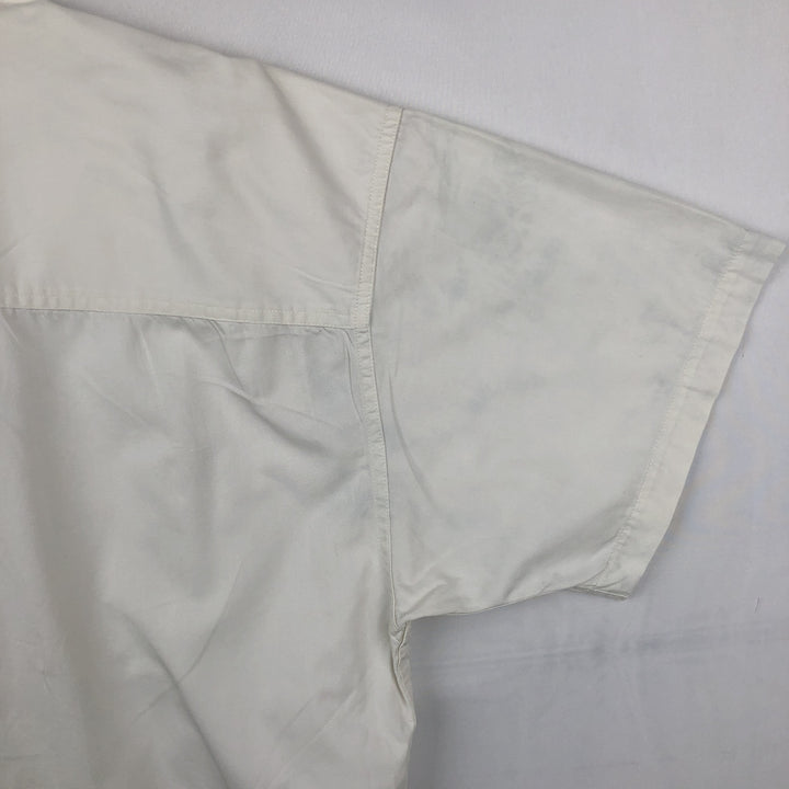 Ralph Lauren CHAPS short sleeve button down shirt for men, equivalent to XL cotton Beige type Vintage Second Hand