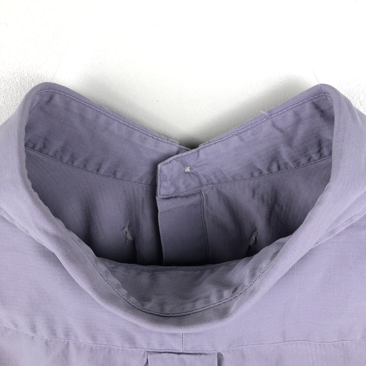 Ralph Lauren BLAKE short sleeve button down shirt, men's XL size silk purple type Vintage Second Hand
