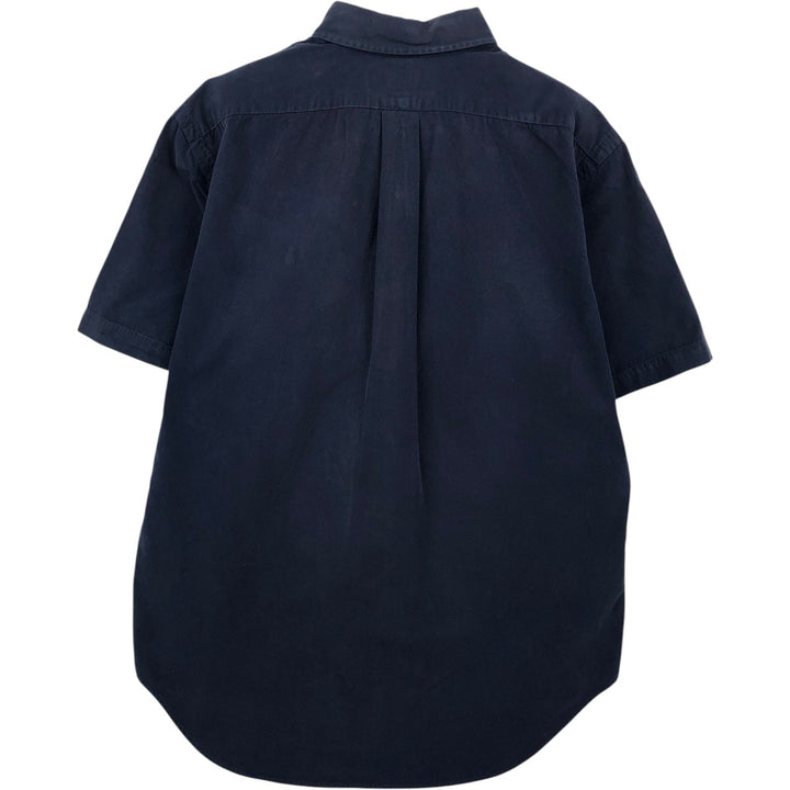 Ralph Lauren Classic Fit short sleeve button down shirt, men's size M cotton navy blue type Vintage Second Hand
