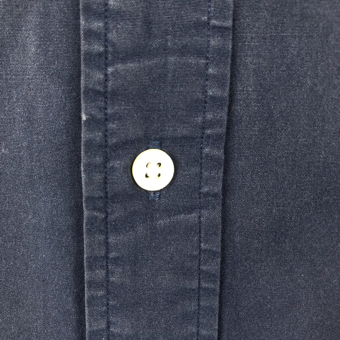 Ralph Lauren Classic Fit short sleeve button down shirt, men's size M cotton navy blue type Vintage Second Hand