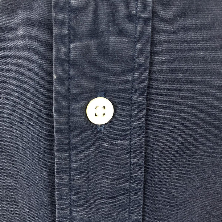 Ralph Lauren Classic Fit short sleeve button down shirt, men's size M cotton navy blue type Vintage Second Hand