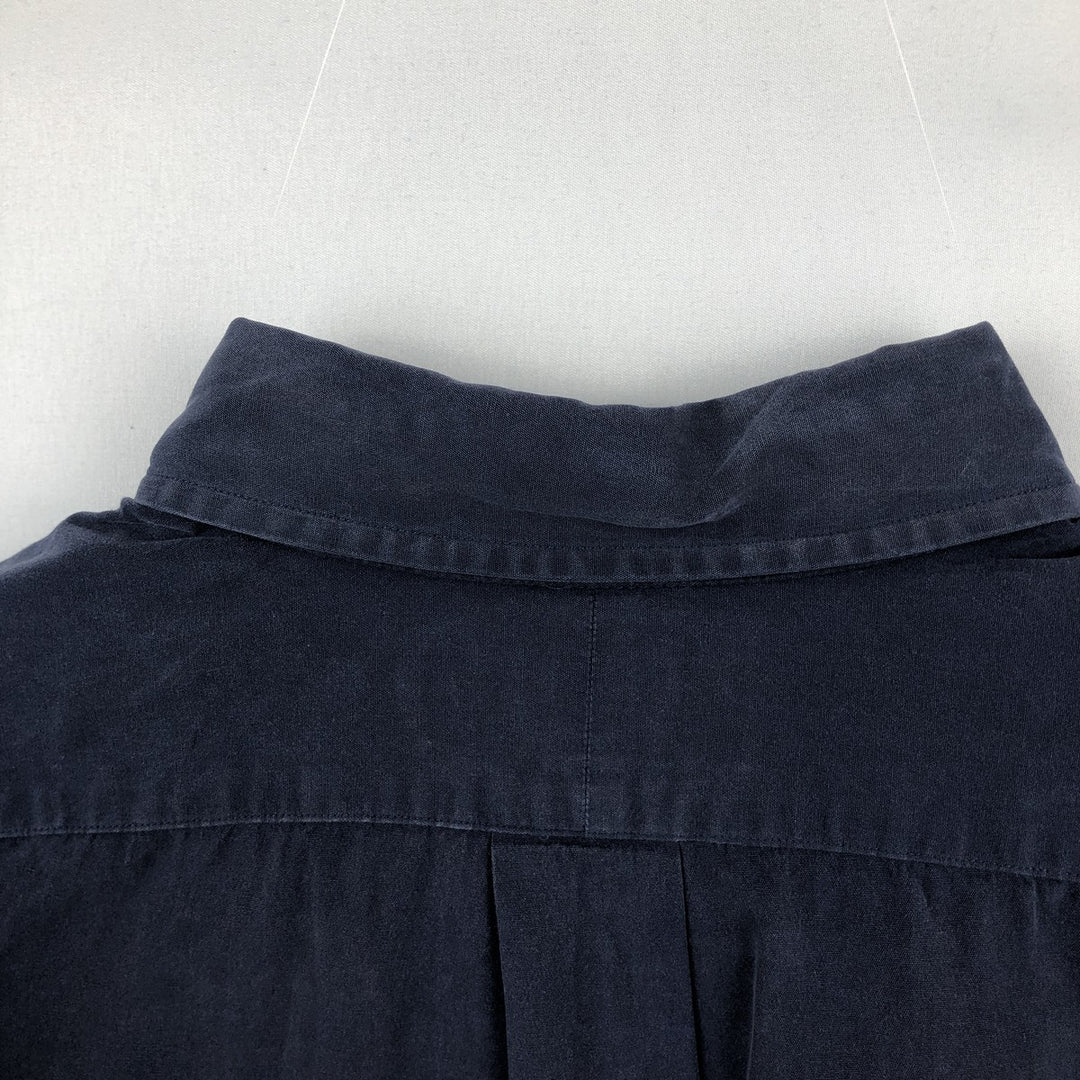 Ralph Lauren Classic Fit short sleeve button down shirt, men's size M cotton navy blue type Vintage Second Hand