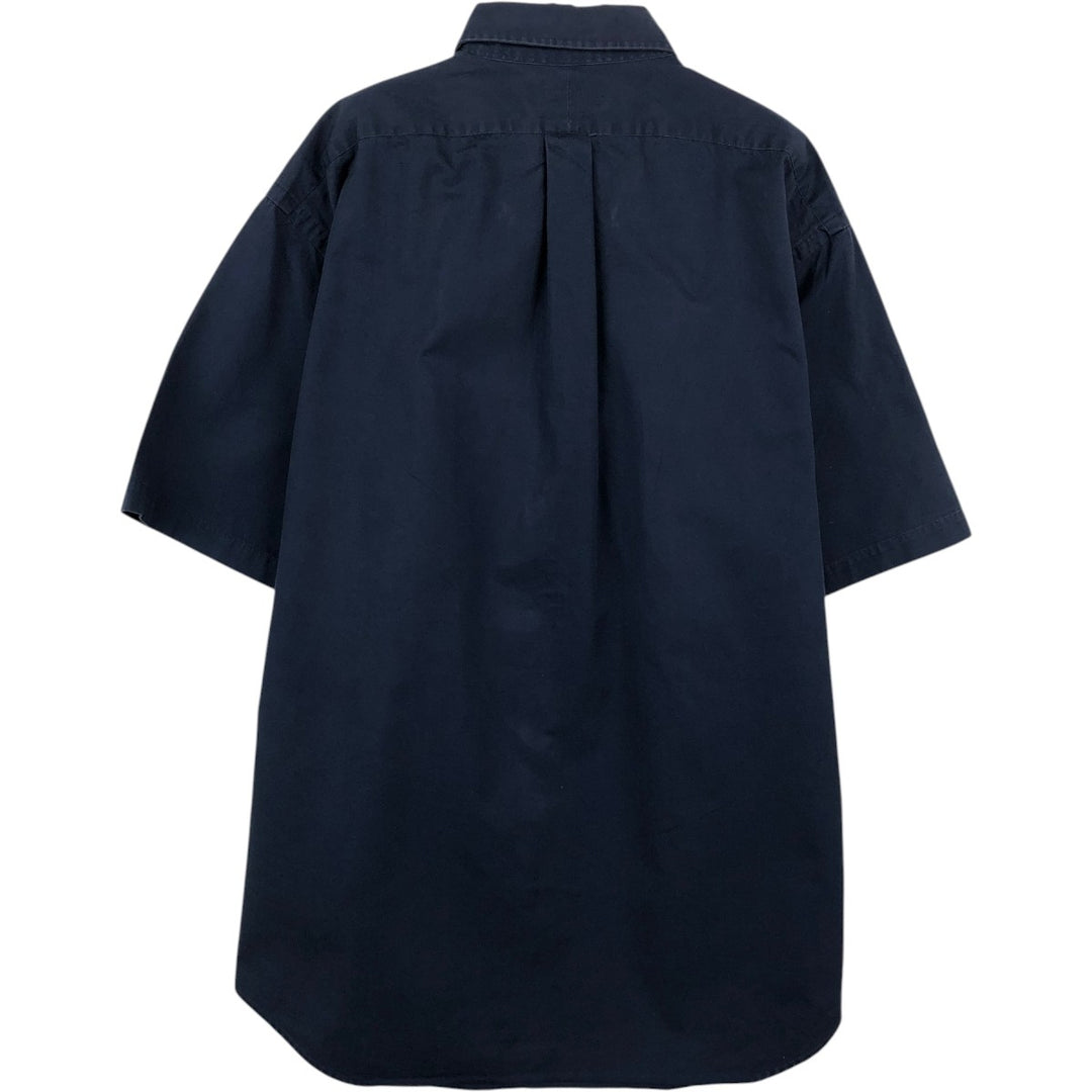 Ralph Lauren BLAKE short sleeve button down shirt, men's size L cotton navy blue type Vintage Second Hand