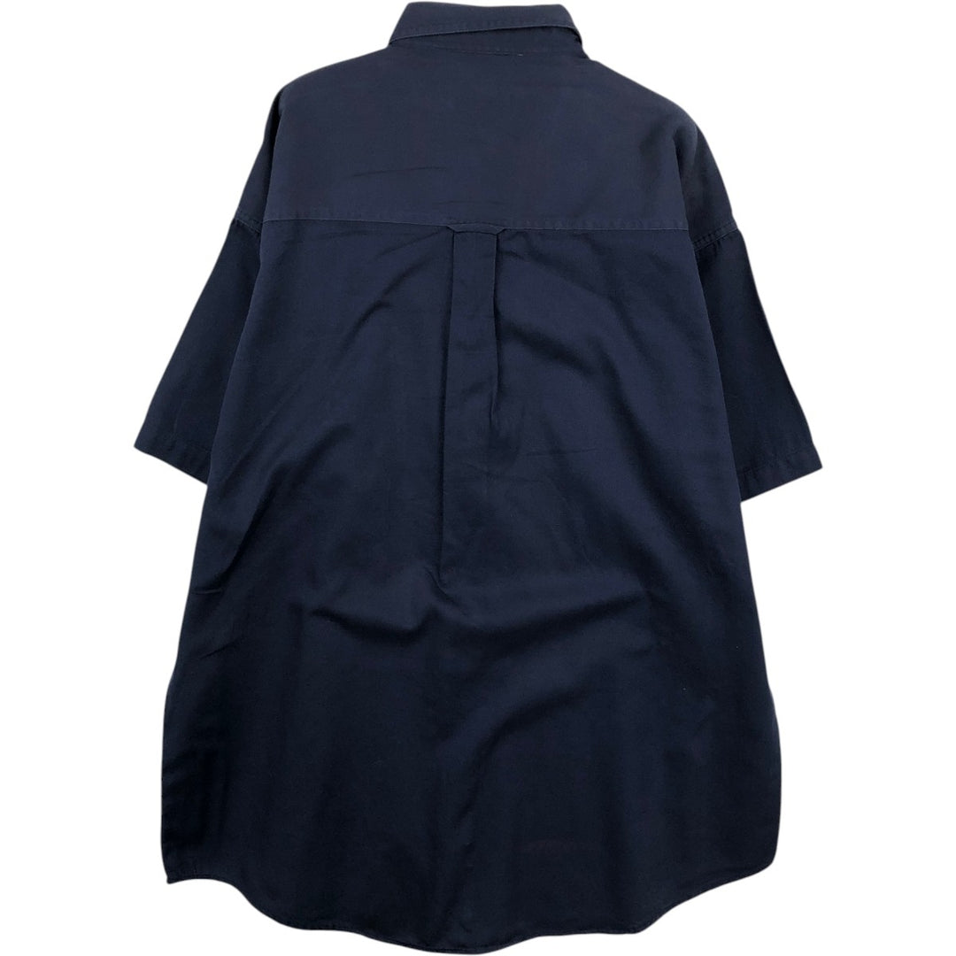 Ralph Lauren CHAPS short-sleeved button-down shirt, men's size L cotton navy blue type Vintage Second Hand