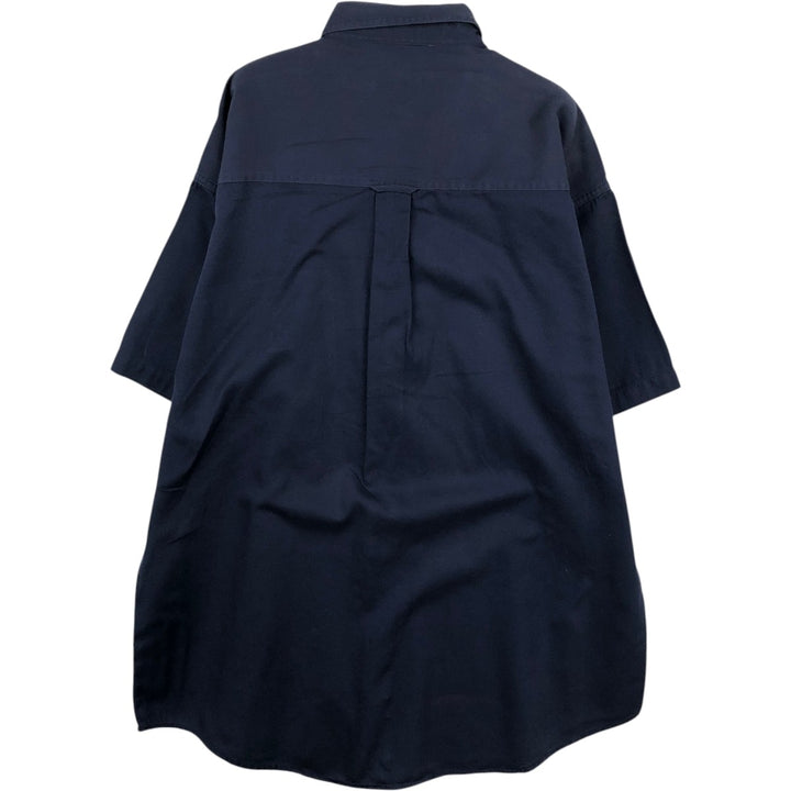 Ralph Lauren CHAPS short-sleeved button-down shirt, men's size L cotton navy blue type Vintage Second Hand