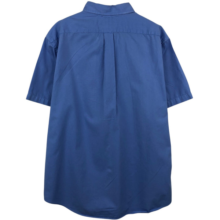 Ralph Lauren Featherweight Twill Short-Sleeve Button-Down Shirt, Men's Size XL (approx.) cotton blue type Vintage Second Hand
