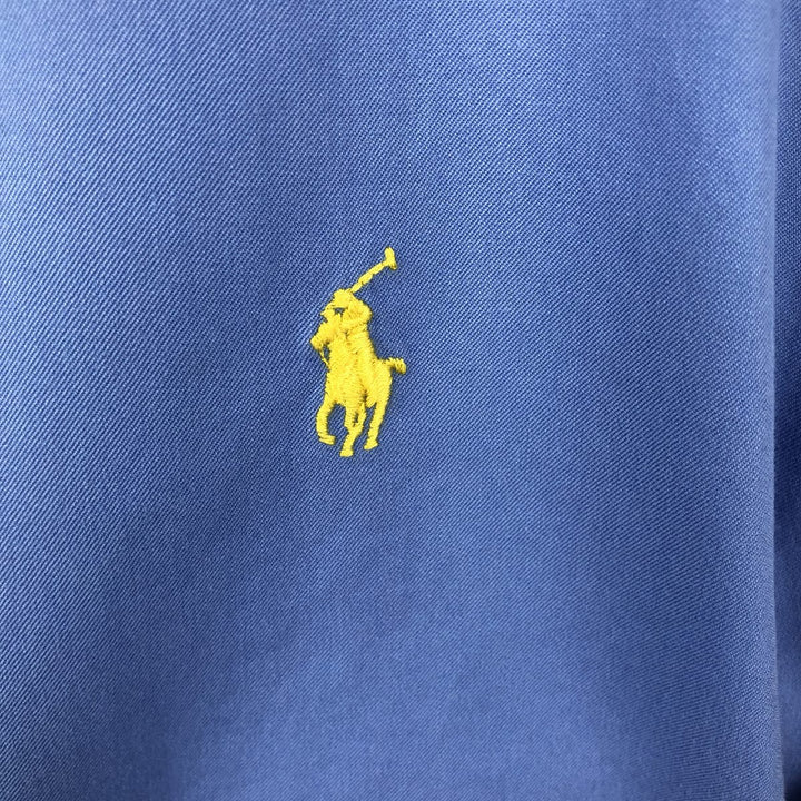Ralph Lauren Featherweight Twill Short-Sleeve Button-Down Shirt, Men's Size XL (approx.) cotton blue type Vintage Second Hand