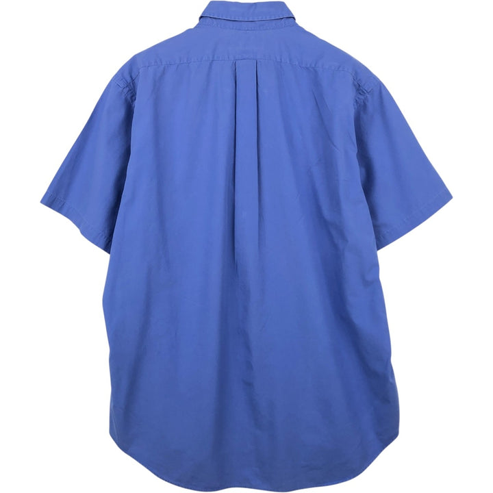 Ralph Lauren BLAKE short sleeve button down shirt, men's size L cotton blue type Vintage Second Hand