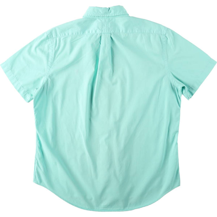 Ralph Lauren POLO RALPH LAUREN short sleeve button down shirt men's size L cotton Emerald green Vintage Second Hand