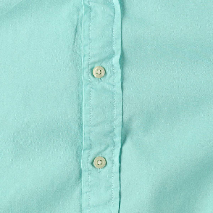 Ralph Lauren POLO RALPH LAUREN short sleeve button down shirt men's size L cotton Emerald green Vintage Second Hand