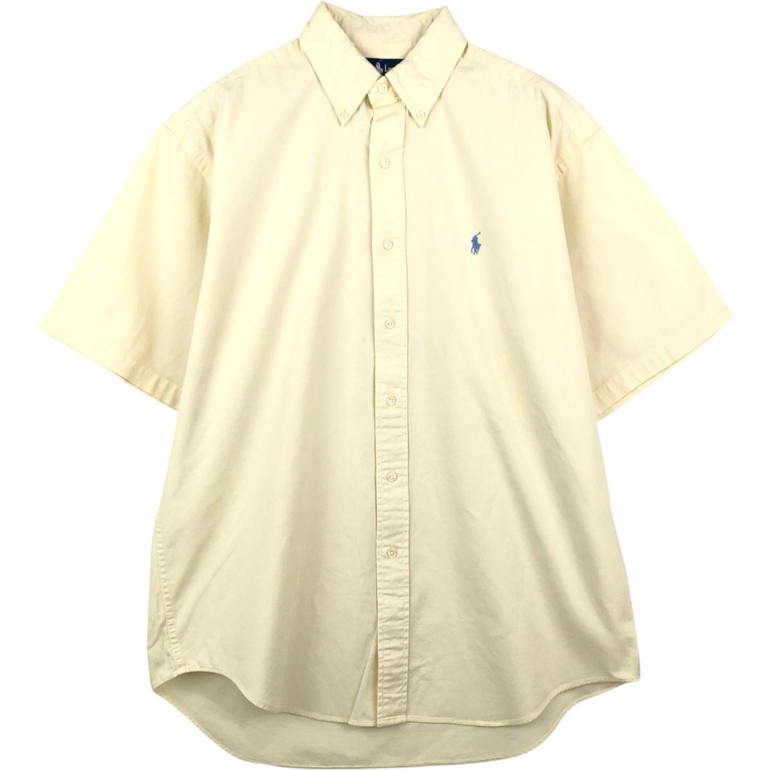 Ralph Lauren BLAIRE Short-Sleeve Button-Down Shirt, Men's Size M (equivalent) cotton yellow type Vintage Second Hand