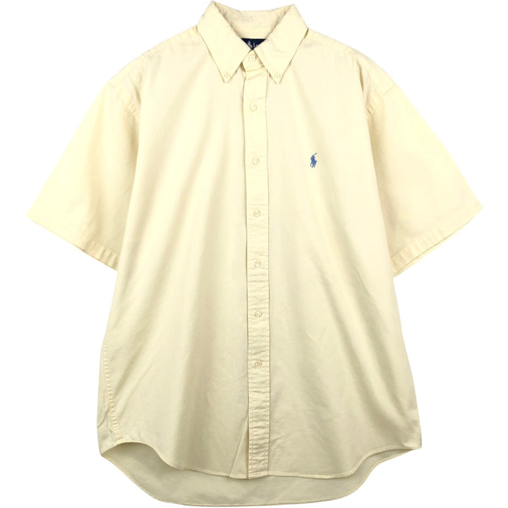 Ralph Lauren BLAIRE Short-Sleeve Button-Down Shirt, Men's Size M (equivalent) cotton yellow type Vintage Second Hand