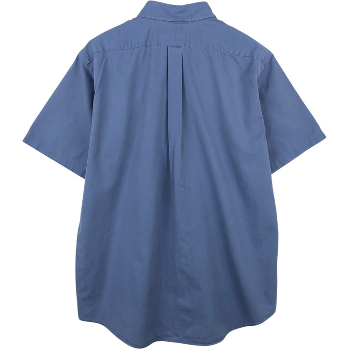 Ralph Lauren POLO by Ralph Lauren CUSTOM FIT short sleeve button down shirt, men's size L cotton blue type Vintage Second Hand