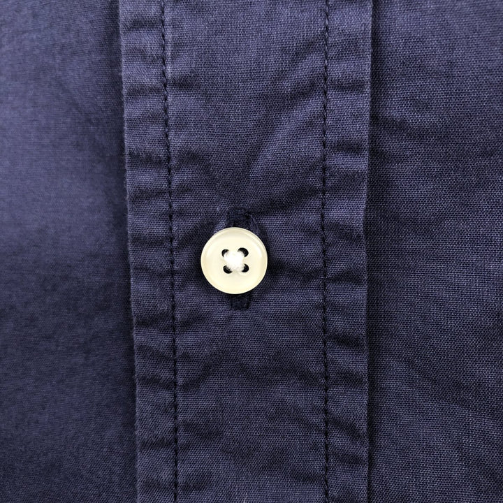 Ralph Lauren POLO JEANS COMPANY Short-Sleeve Button-Down Shirt, Men's Size L (approx.) cotton navy blue type Vintage Second Hand