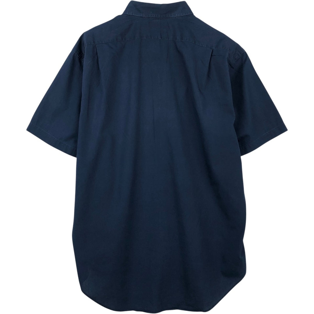 Ralph Lauren POLO by Ralph Lauren MARLOWE Short-Sleeve Cotton Shirt, Men's Size L (approx.) cotton navy blue type Vintage Second Hand