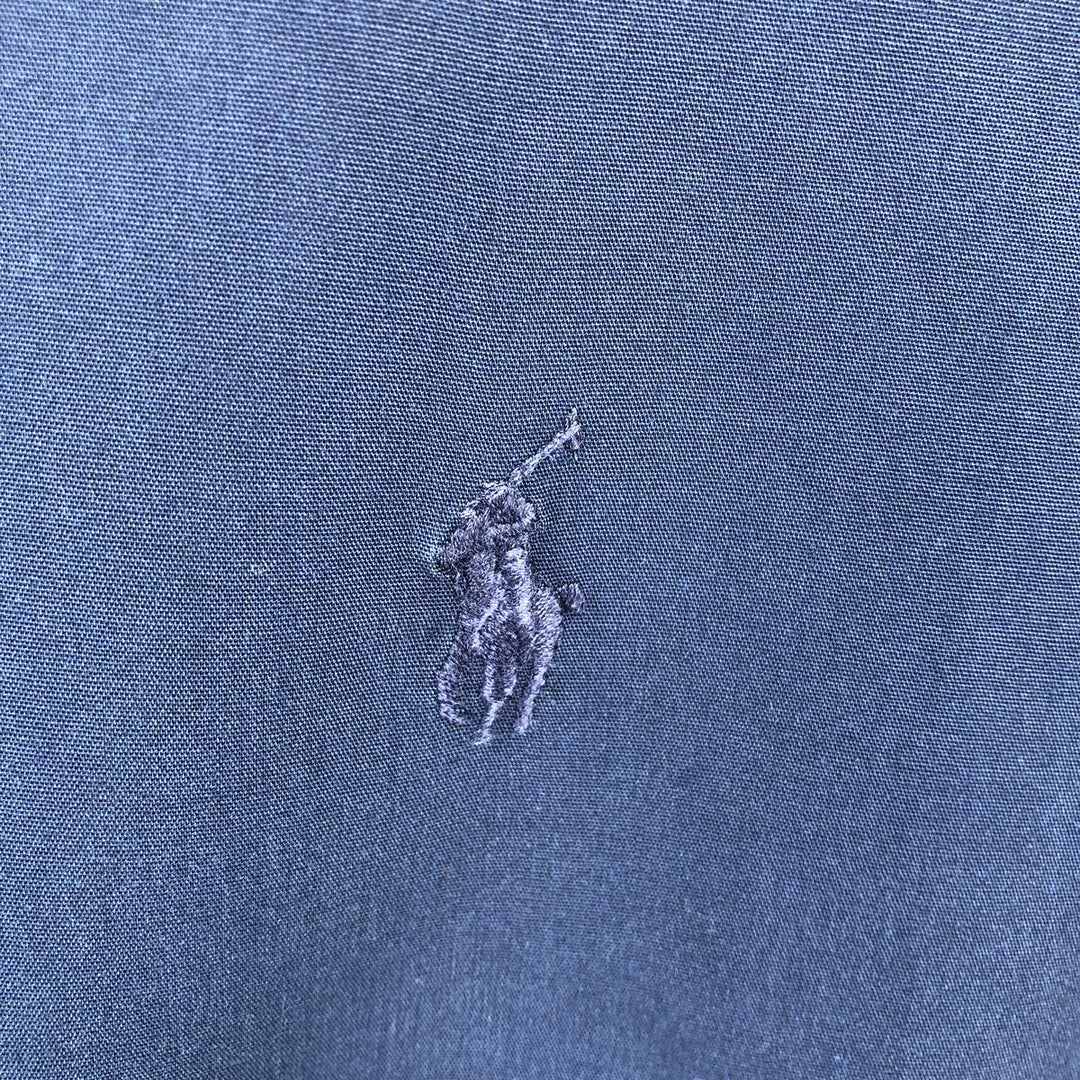Ralph Lauren POLO by Ralph Lauren MARLOWE Short-Sleeve Cotton Shirt, Men's Size L (approx.) cotton navy blue type Vintage Second Hand