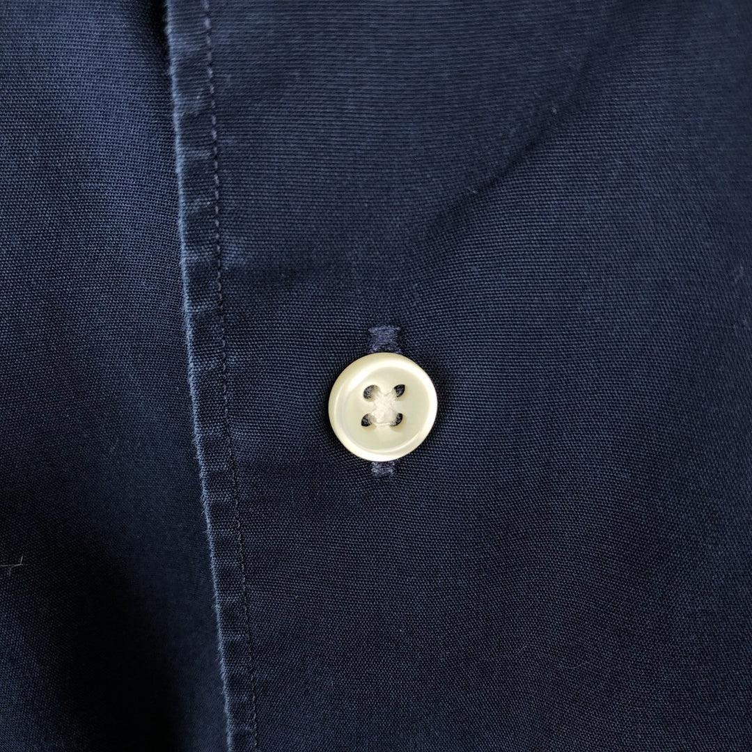 Ralph Lauren POLO by Ralph Lauren MARLOWE Short-Sleeve Cotton Shirt, Men's Size L (approx.) cotton navy blue type Vintage Second Hand