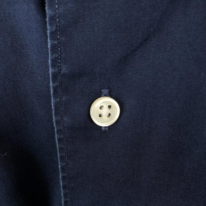 Ralph Lauren POLO by Ralph Lauren MARLOWE Short-Sleeve Cotton Shirt, Men's Size L (approx.) cotton navy blue type Vintage Second Hand