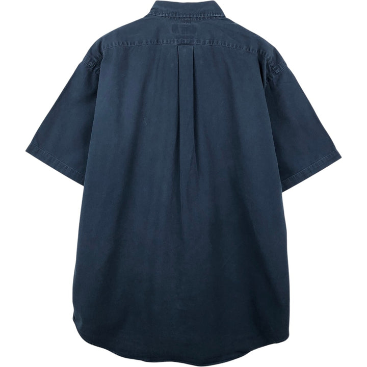 Ralph Lauren BLAKE short sleeve button down shirt, men's XL size cotton navy blue type Vintage Second Hand