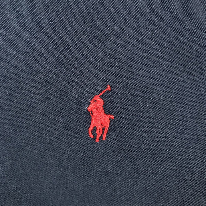 Ralph Lauren BLAKE short sleeve button down shirt, men's XL size cotton navy blue type Vintage Second Hand