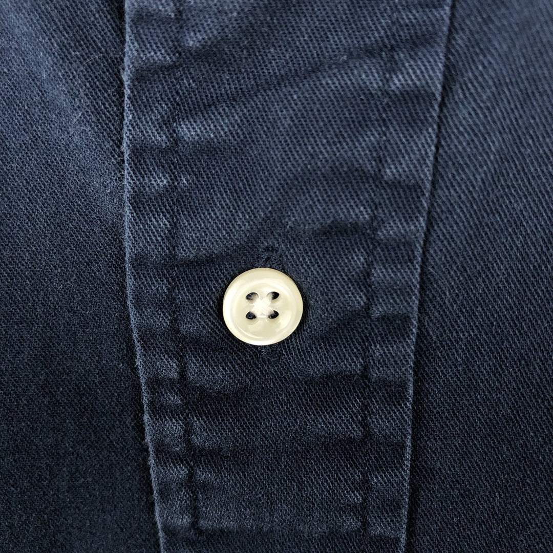 Ralph Lauren BLAKE short sleeve button down shirt, men's XL size cotton navy blue type Vintage Second Hand