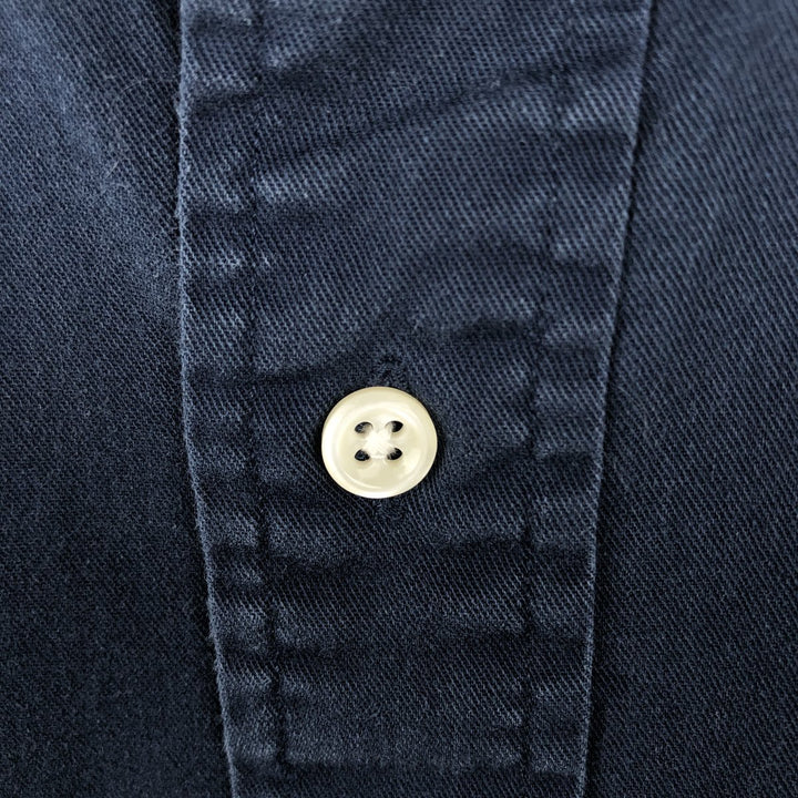 Ralph Lauren BLAKE short sleeve button down shirt, men's XL size cotton navy blue type Vintage Second Hand