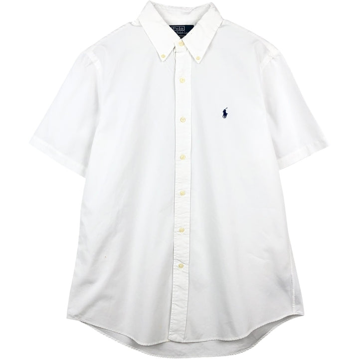 Ralph Lauren POLO by Ralph Lauren CUSTOM FIT short sleeve button down shirt, men's size L cotton white type Vintage Second Hand
