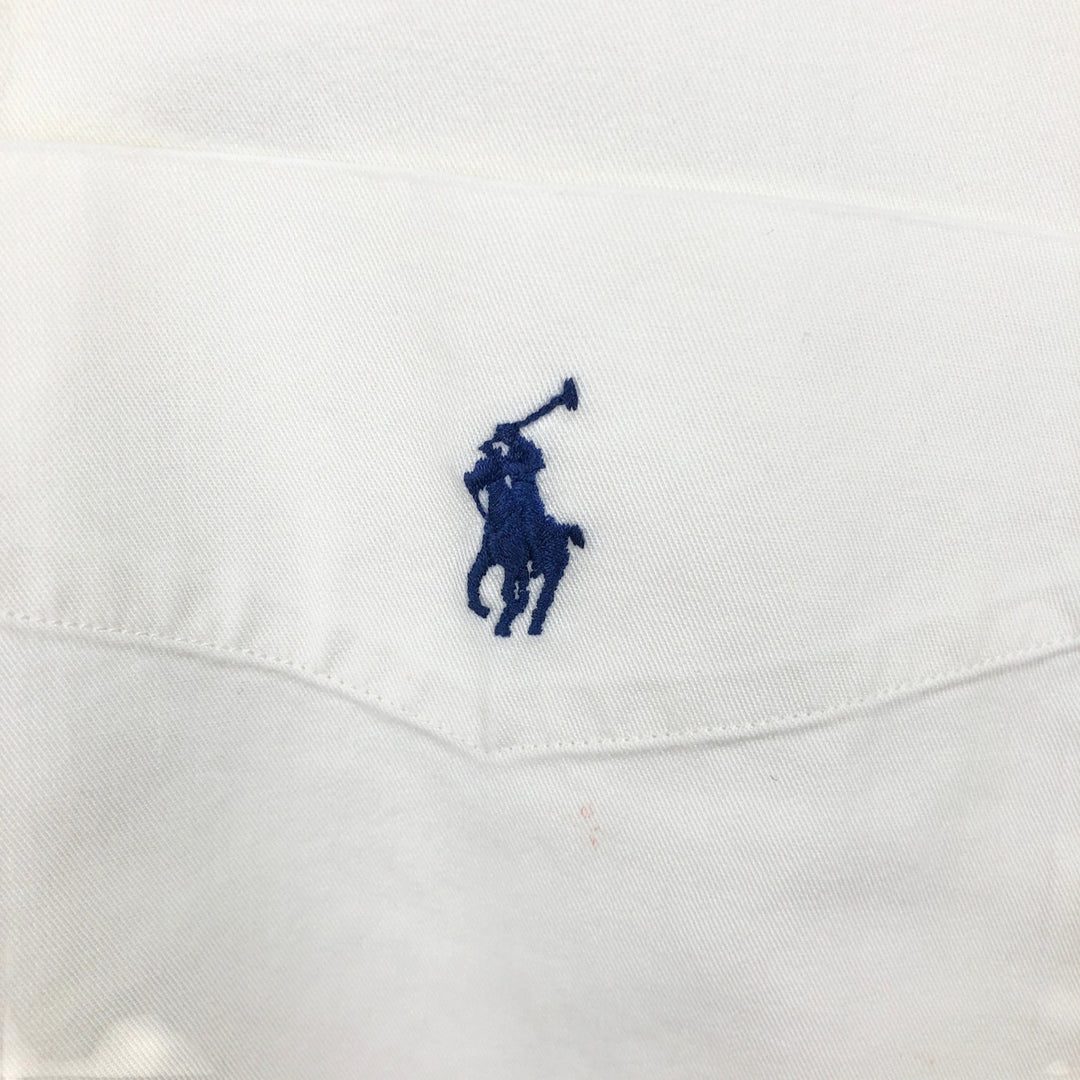 Ralph Lauren BLAKE short sleeve button down shirt, men's XL size cotton white type Vintage Second Hand