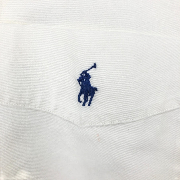 Ralph Lauren BLAKE short sleeve button down shirt, men's XL size cotton white type Vintage Second Hand