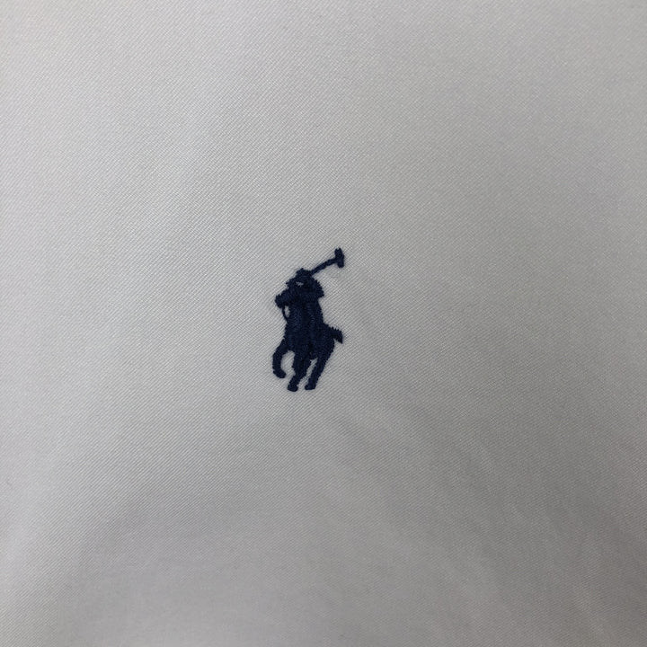 Ralph Lauren Featherweight Twill Short-Sleeve Button-Down Shirt, Men's Size L (approx.) cotton white type Vintage Second Hand