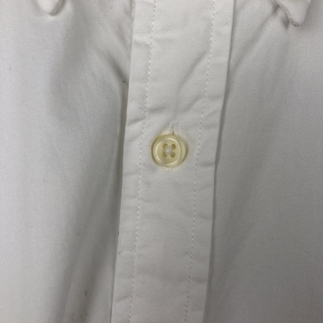 Ralph Lauren Featherweight Twill Short-Sleeve Button-Down Shirt, Men's Size L (approx.) cotton white type Vintage Second Hand