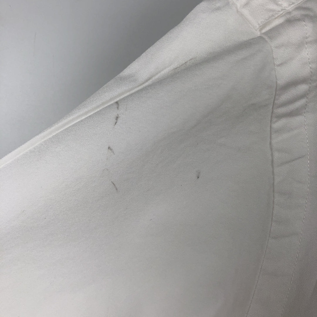 Ralph Lauren Featherweight Twill Short-Sleeve Button-Down Shirt, Men's Size L (approx.) cotton white type Vintage Second Hand
