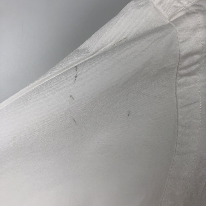 Ralph Lauren Featherweight Twill Short-Sleeve Button-Down Shirt, Men's Size L (approx.) cotton white type Vintage Second Hand