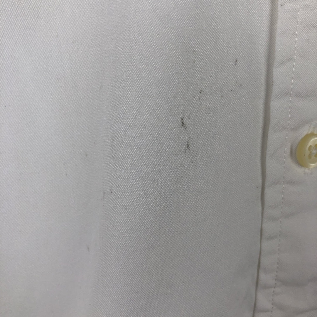 Ralph Lauren Featherweight Twill Short-Sleeve Button-Down Shirt, Men's Size L (approx.) cotton white type Vintage Second Hand