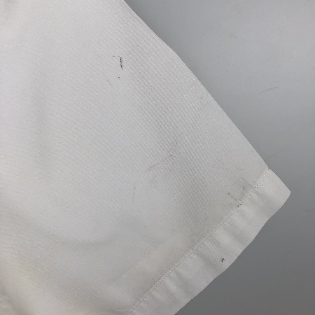 Ralph Lauren Featherweight Twill Short-Sleeve Button-Down Shirt, Men's Size L (approx.) cotton white type Vintage Second Hand