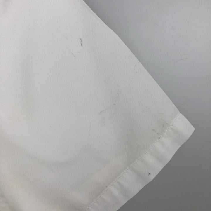 Ralph Lauren Featherweight Twill Short-Sleeve Button-Down Shirt, Men's Size L (approx.) cotton white type Vintage Second Hand