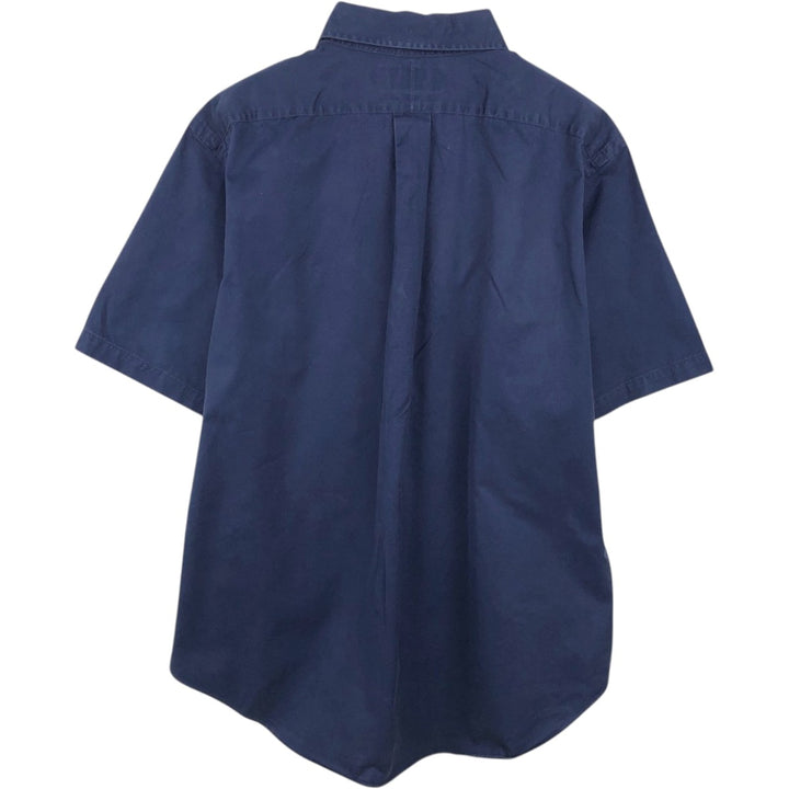 Ralph Lauren Classic Fit short sleeve button down shirt, men's size L cotton navy blue type Vintage Second Hand