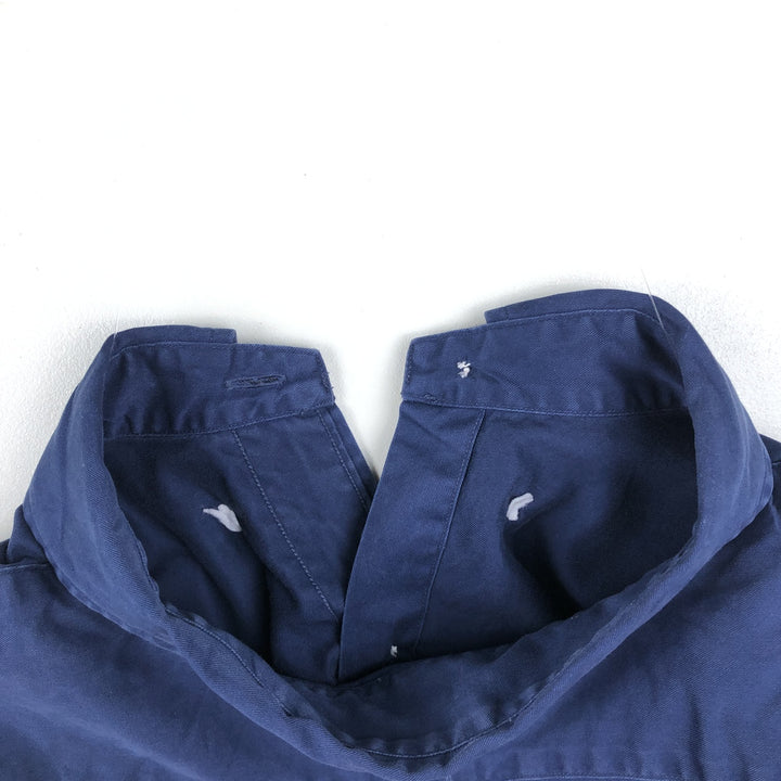 Ralph Lauren Classic Fit short sleeve button down shirt, men's size L cotton navy blue type Vintage Second Hand