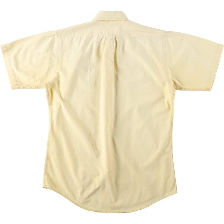 1980'S Ralph Lauren POLO by Ralph Lauren Short-Sleeve Button-Down Shirt, Men's Size XL (approx.), Vintage cotton lemon yellow Vintage Second Hand