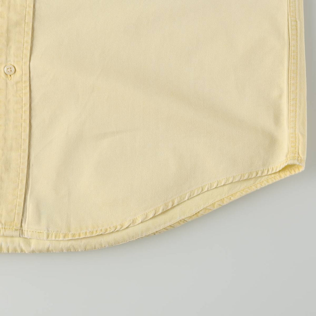 1980'S Ralph Lauren POLO by Ralph Lauren Short-Sleeve Button-Down Shirt, Men's Size XL (approx.), Vintage cotton lemon yellow Vintage Second Hand