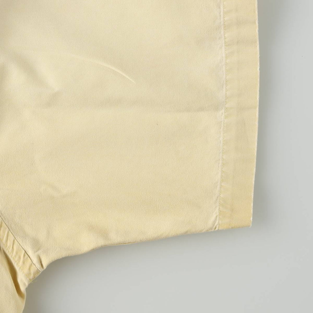 1980'S Ralph Lauren POLO by Ralph Lauren Short-Sleeve Button-Down Shirt, Men's Size XL (approx.), Vintage cotton lemon yellow Vintage Second Hand