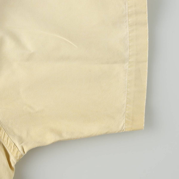 1980'S Ralph Lauren POLO by Ralph Lauren Short-Sleeve Button-Down Shirt, Men's Size XL (approx.), Vintage cotton lemon yellow Vintage Second Hand