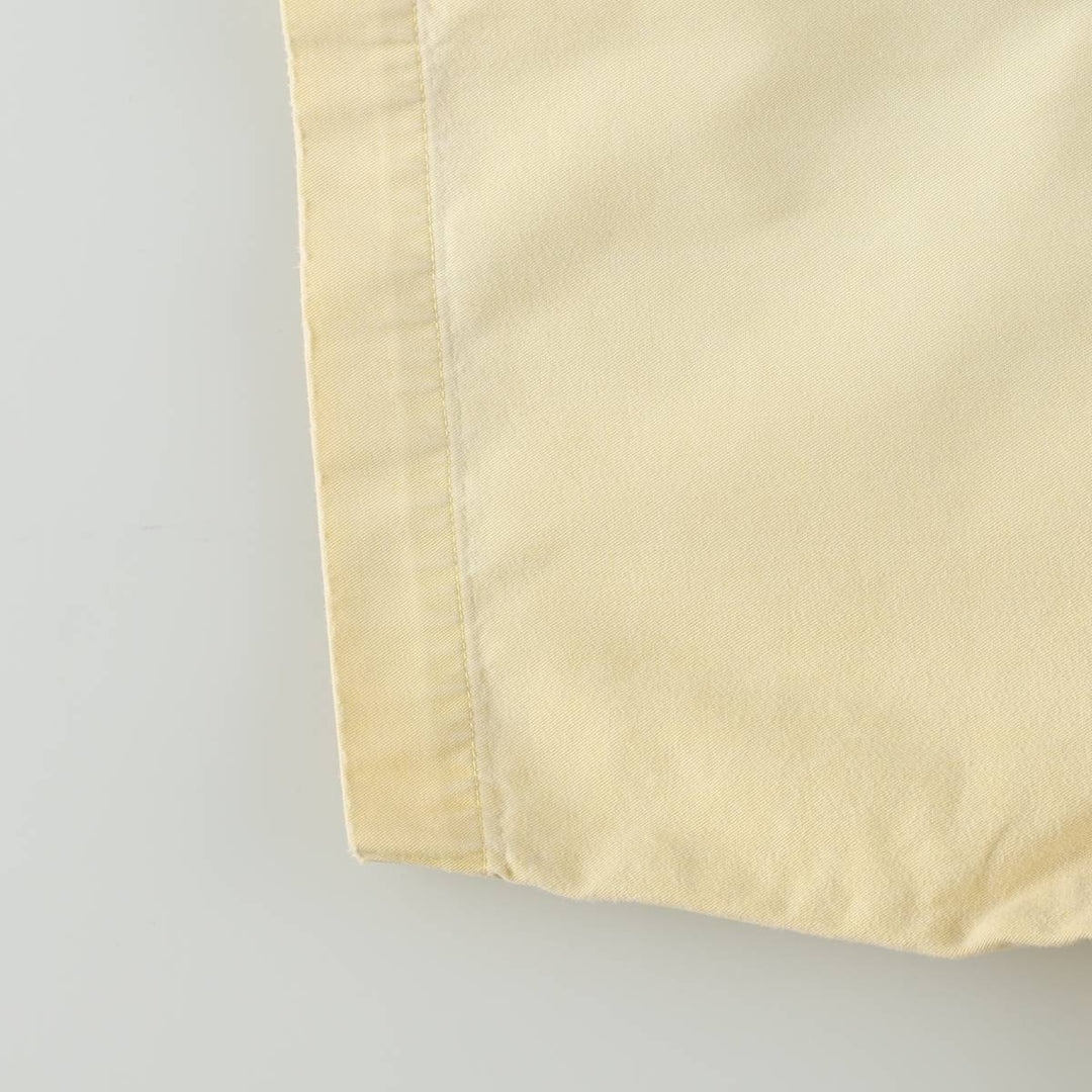 1980'S Ralph Lauren POLO by Ralph Lauren Short-Sleeve Button-Down Shirt, Men's Size XL (approx.), Vintage cotton lemon yellow Vintage Second Hand