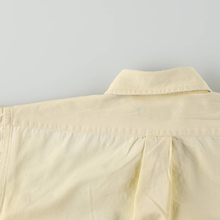 1980'S Ralph Lauren POLO by Ralph Lauren Short-Sleeve Button-Down Shirt, Men's Size XL (approx.), Vintage cotton lemon yellow Vintage Second Hand