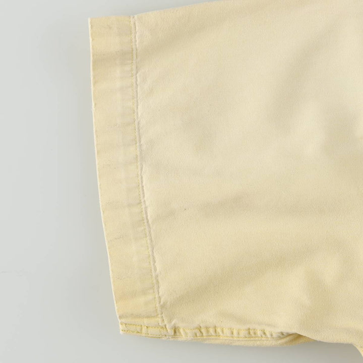 1980'S Ralph Lauren POLO by Ralph Lauren Short-Sleeve Button-Down Shirt, Men's Size XL (approx.), Vintage cotton lemon yellow Vintage Second Hand