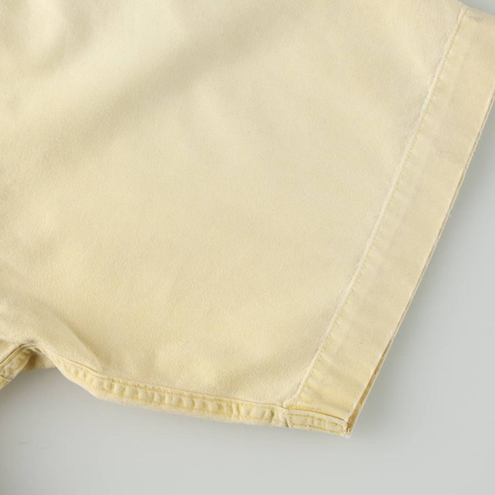 1980'S Ralph Lauren POLO by Ralph Lauren Short-Sleeve Button-Down Shirt, Men's Size XL (approx.), Vintage cotton lemon yellow Vintage Second Hand