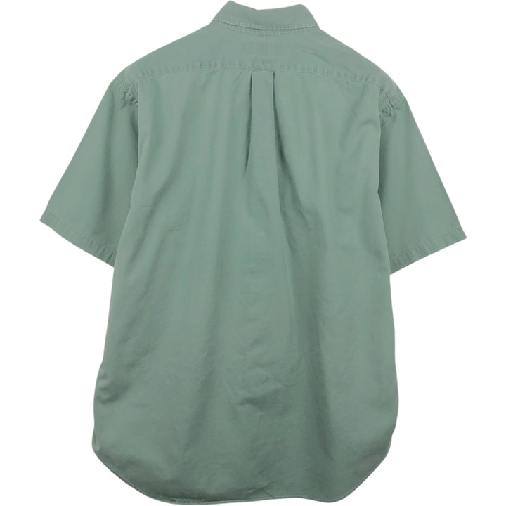 Ralph Lauren BLAIRE short sleeve button down shirt, men's size L cotton Khaki type sage green Vintage Second Hand