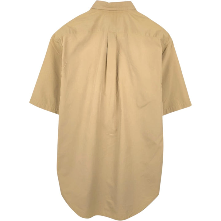 Ralph Lauren Classic Fit short sleeve button down shirt, men's size L cotton Beige type Vintage Second Hand