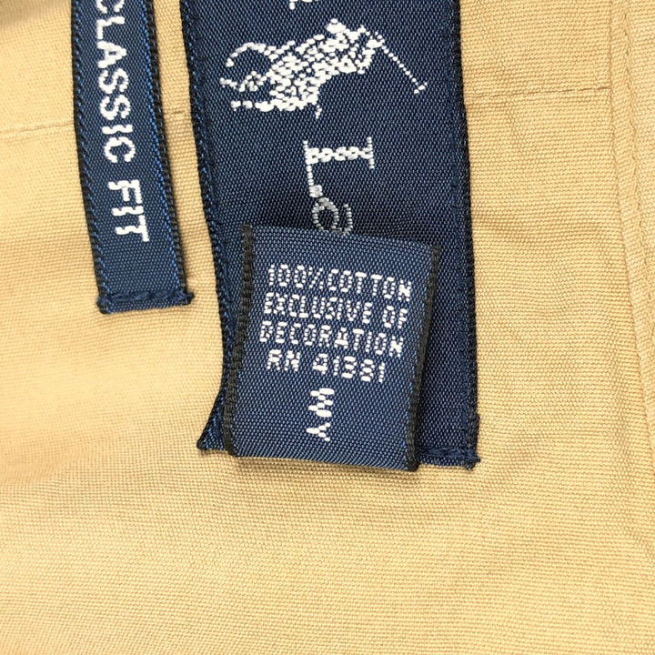 Ralph Lauren Classic Fit short sleeve button down shirt, men's size L cotton Beige type Vintage Second Hand