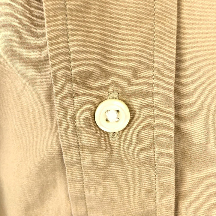 Ralph Lauren Classic Fit short sleeve button down shirt, men's size L cotton Beige type Vintage Second Hand